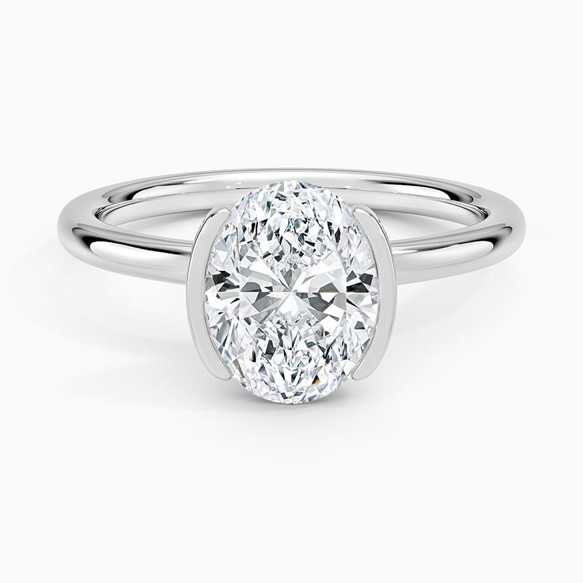 Annika Half Bezel Solitaire Engagement Ring
