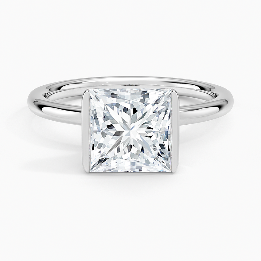 Annika Half Bezel Solitaire Engagement Ring