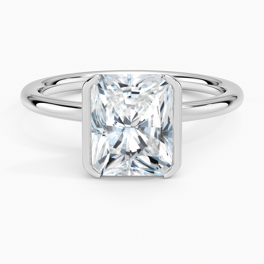 Annika Half Bezel Solitaire Engagement Ring