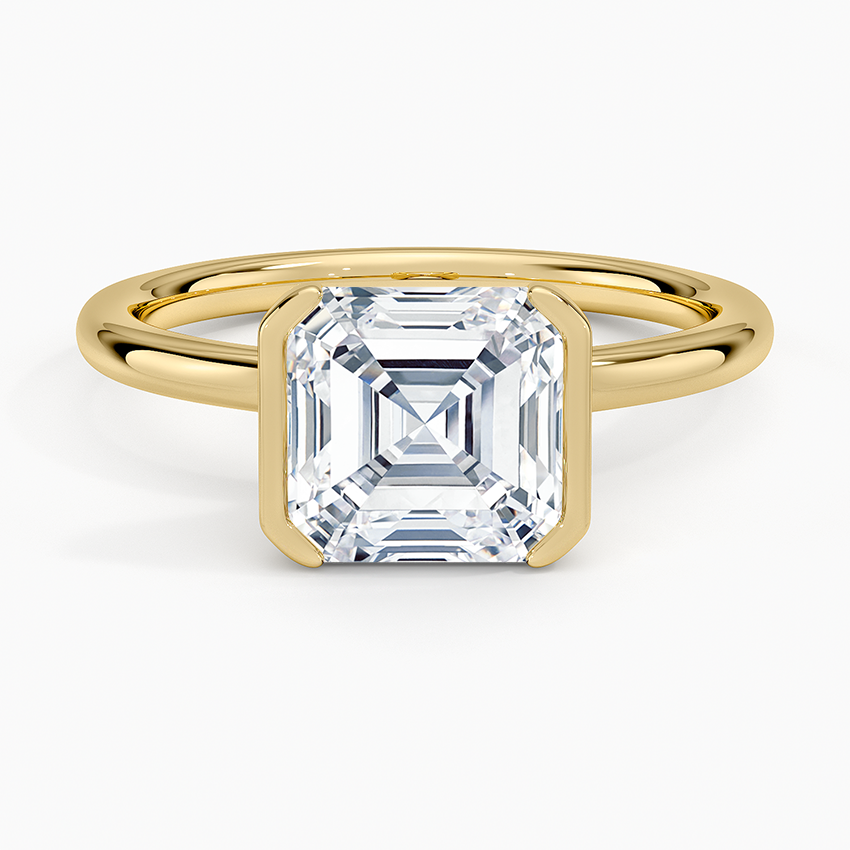 Annika Half Bezel Solitaire Engagement Ring