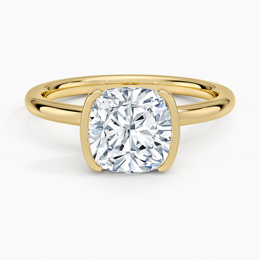 Annika Half Bezel Solitaire Engagement Ring