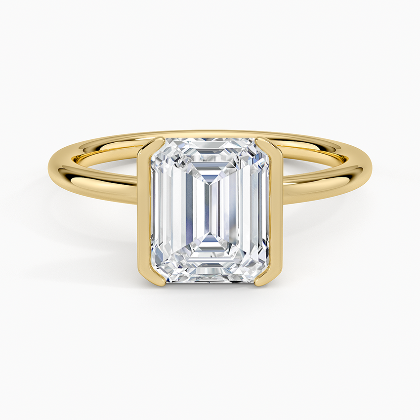 Annika Half Bezel Solitaire Engagement Ring