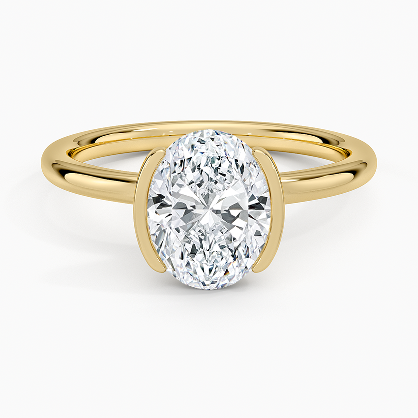 Annika Half Bezel Solitaire Engagement Ring