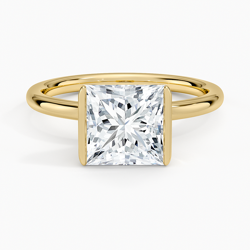 Annika Half Bezel Solitaire Engagement Ring