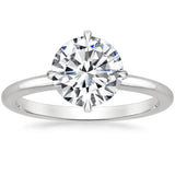 North Star Solitaire Engagement Ring with a Round cut diamond in white gold