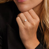 North Star Solitaire Engagement Ring in yellow gold