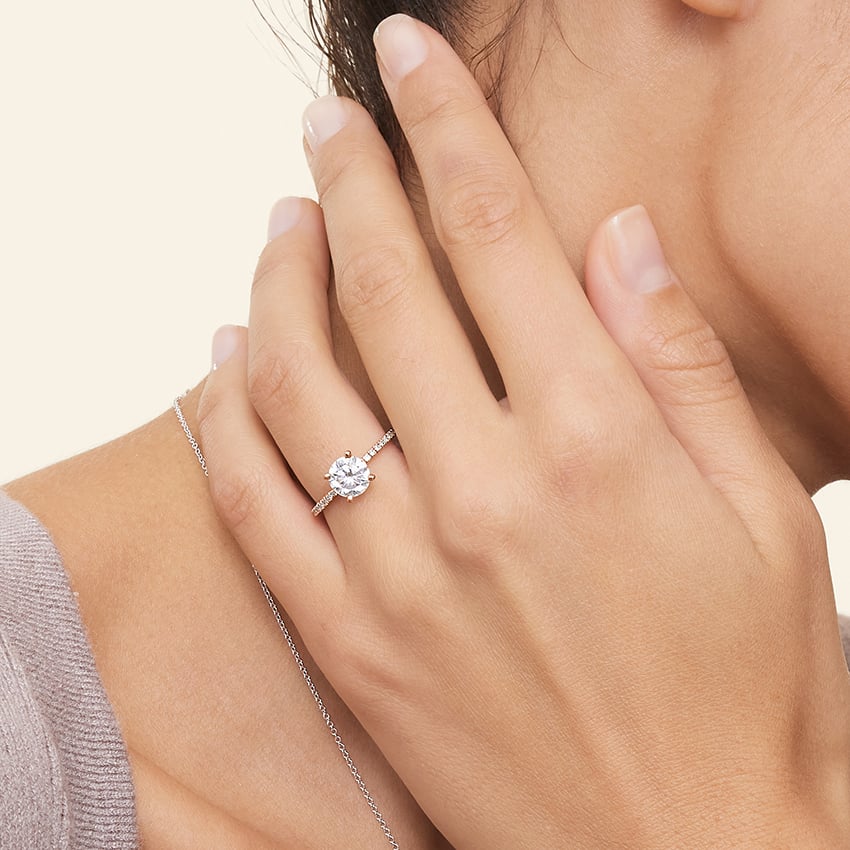 Ballad Half Coverage Diamond Engagement Ring