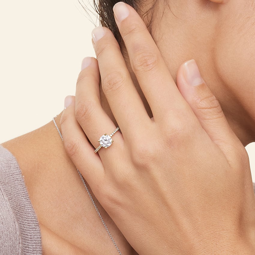 Ballad Half Coverage Diamond Engagement Ring