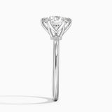 Esme 1.8mm Engagement Ring with a Round cut diamond in white gold — profile view