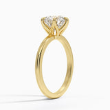 Esme 1.8mm Engagement Ring with a Round cut diamond in yellow gold — side view