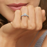 Olympia Three-Quarter Coverage Diamond Engagement Ring in white gold