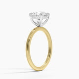 Adorned Mixed Metal Diamond Engagement Ring