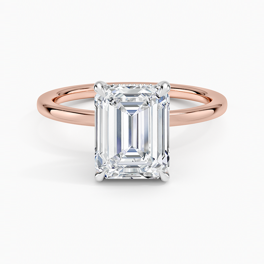 Adorned Mixed Metal Diamond Engagement Ring