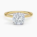 Adorned Mixed Metal Diamond Engagement Ring