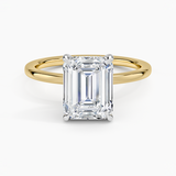 Adorned Mixed Metal Diamond Engagement Ring