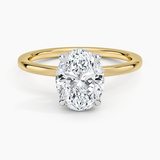 Adorned Mixed Metal Diamond Engagement Ring