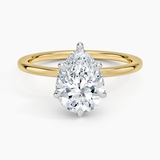 Adorned Mixed Metal Diamond Engagement Ring