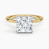 Adorned Mixed Metal Diamond Engagement Ring