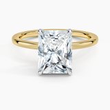 Adorned Mixed Metal Diamond Engagement Ring