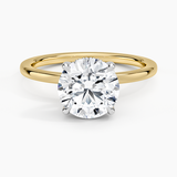 Adorned Mixed Metal Diamond Engagement Ring