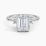 Petite Selene Three Stone Diamond Engagement Ring
