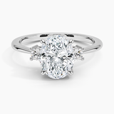 Petite Selene Three Stone Diamond Engagement Ring