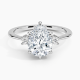 Petite Selene Three Stone Diamond Engagement Ring
