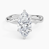 Rose Thorn Hidden Accent Diamond Engagement Ring