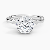 Rose Thorn Hidden Accent Diamond Engagement Ring