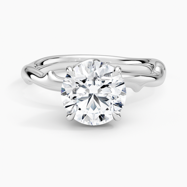 Rose Thorn Hidden Accent Diamond Engagement Ring