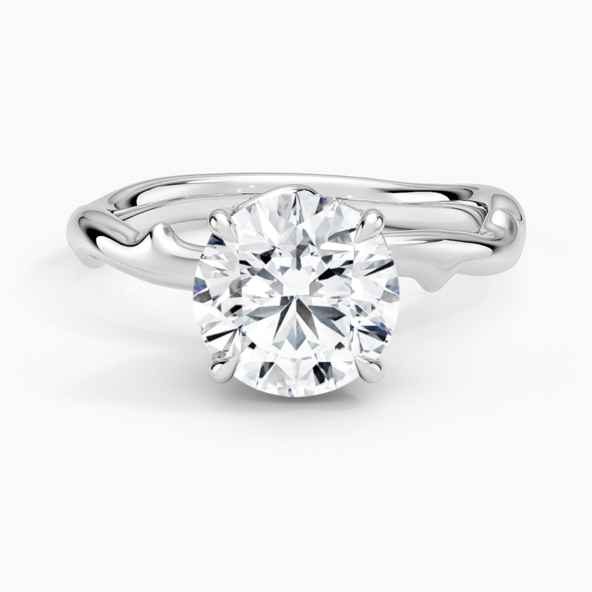 Rose Thorn Hidden Accent Diamond Engagement Ring