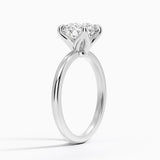 Elodie 1.8mm Solitaire Engagement Ring with a Round cut diamond in white gold — side view
