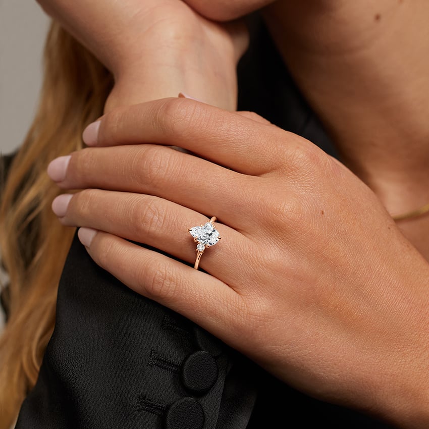 Delilah Three Stone Diamond Engagement Ring