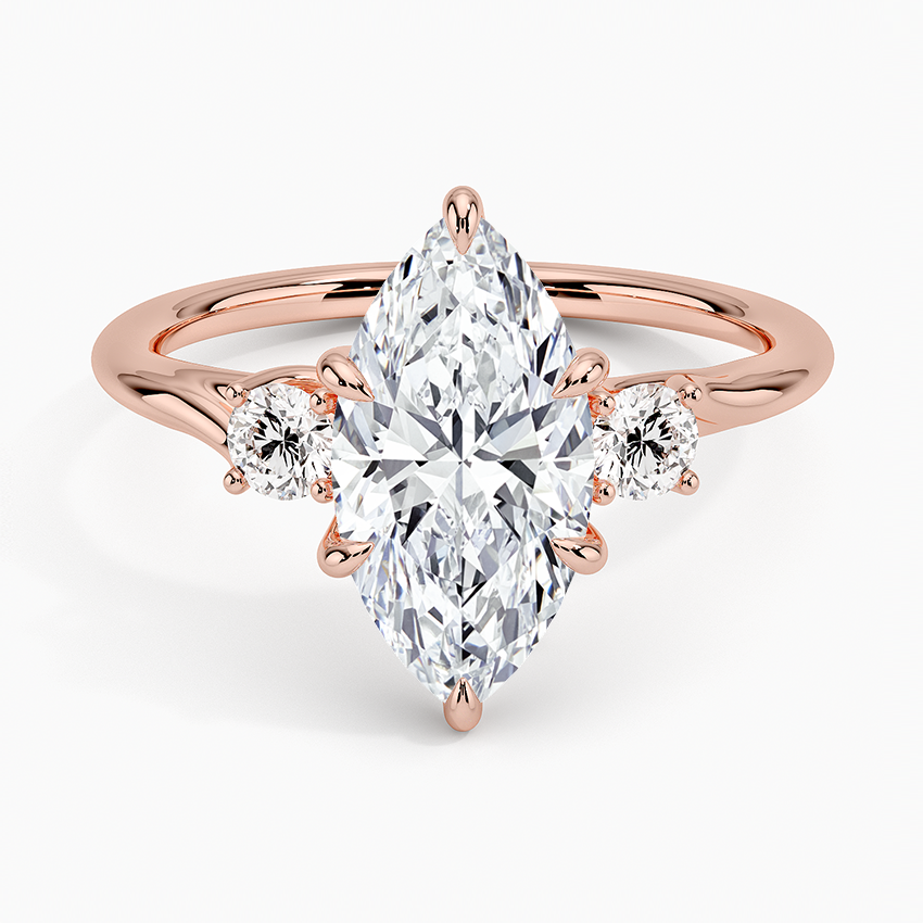 Delilah Three Stone Diamond Engagement Ring