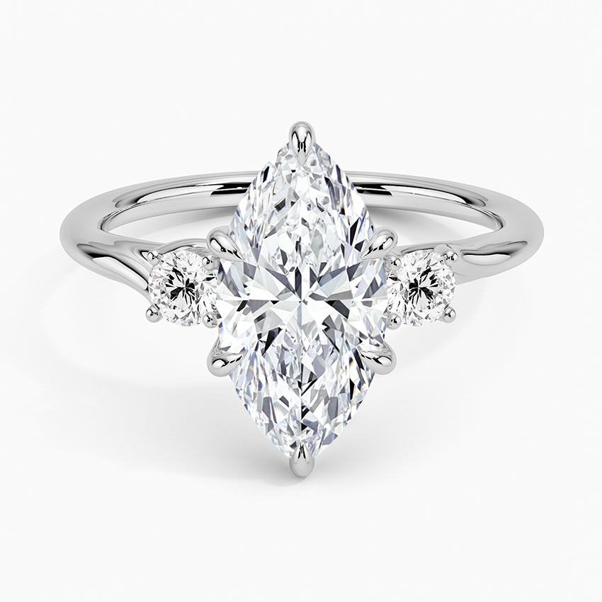 Delilah Three Stone Diamond Engagement Ring