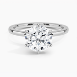 Secret Halo Six-Prong Diamond Engagement Ring