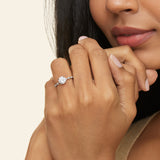Delicate Versailles Diamond Engagement Ring in white gold