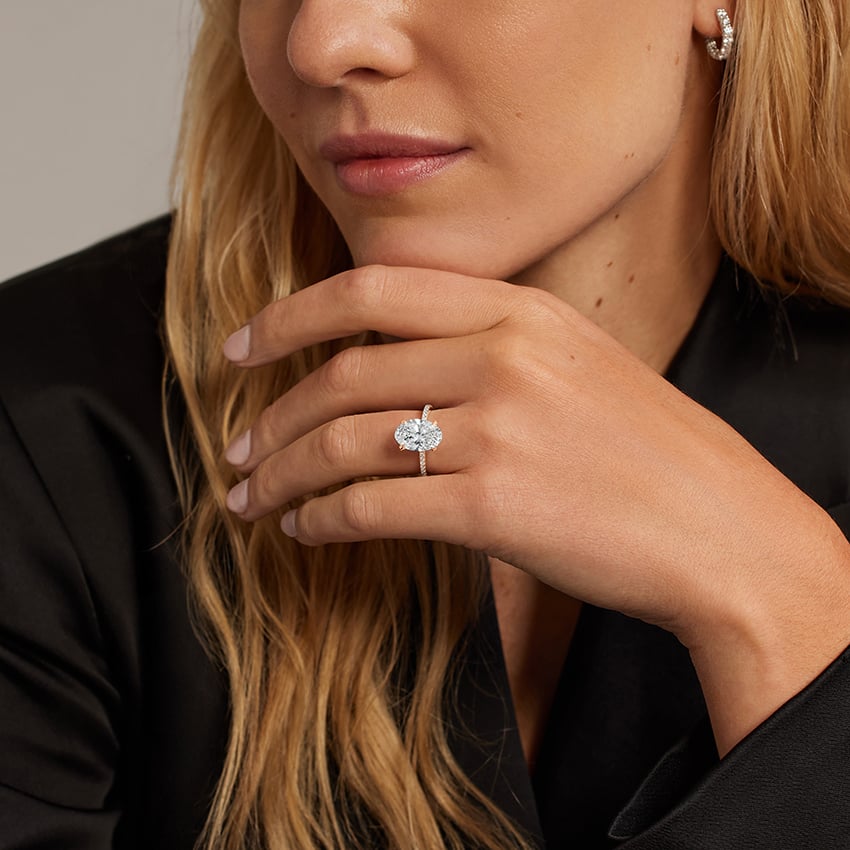 Demi Three-Quarter Coverage Diamond Engagement Ring