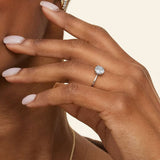 Elle Solitaire Engagement Ring in white gold