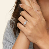 Begonia Vine Diamond Engagement Ring in white gold