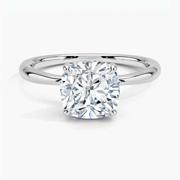 Freesia Hidden Halo Diamond Engagement Ring