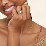 Luxe Nadia Diamond Engagement Ring in white gold