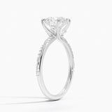 Camellia Hidden Accent Diamond Engagement Ring