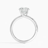Camellia Hidden Accent Diamond Engagement Ring