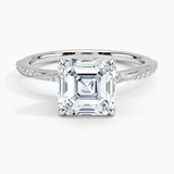 Camellia Hidden Accent Diamond Engagement Ring