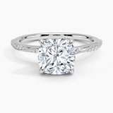 Camellia Hidden Accent Diamond Engagement Ring
