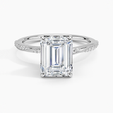 Camellia Hidden Accent Diamond Engagement Ring