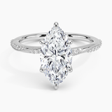 Camellia Hidden Accent Diamond Engagement Ring