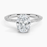 Camellia Hidden Accent Diamond Engagement Ring