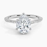 Camellia Hidden Accent Diamond Engagement Ring